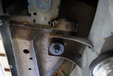Rust Buster Full-Length Torque Box For 1997-2006 Jeep Wrangler RB4067 installed to the frame rail, with mount in the foreground