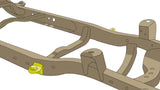 Diagram highlighting Rust Buster Front Frame Body Mount For 2000-2006 Toyota Tundra RB8629
