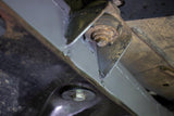 Side view of Rust Buster Center Frame Repair Kit For 1987-1995 Jeep Wrangler RB2014 installed to the frame rail
