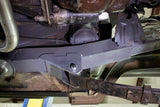 Opposing side view of Rust Buster Rear Front Frame Repair Kit For 1987-1995 Jeep Wrangler RB2015 installed to the frame rail