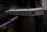 View from beneath Rust Buster Rear Frame Repair Kit For 1997-2006 Jeep Wrangler RB4020 installed to the frame rail