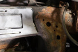 Close-up shot of Rust Buster Front Frame Stiffeners For 1995-2004 Toyota Tacoma RB7113 installed to the frame rail