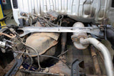 Rust Buster Fuel Tank Crossmember For 1995-2004 Toyota Tacoma RB7117 installed to the frame, as seen from the rear of the vehicle