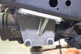Frontal view of Rust Buster Steering Box Brace For 1976-1986 Jeep CJ RB1008 installed to the frame rail