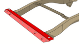 Diagram highlighting Rust Buster Rear Crossmember For 1976-1986 Jeep CJ RB1009