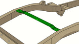 Diagram highlighting Rust Buster Fuel Tank Crossmember For 1976-1986 Jeep CJ RB1010