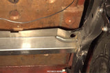Close-up view of Rust Buster Fuel Tank Crossmember For 1976-1986 Jeep CJ RB1010 welded to the frame rail