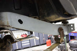 Side view of the Rust Buster Shackle Mount Frame Repair Kit For 1987-1995 Jeep Wrangler RB2002 installed to the vehicle