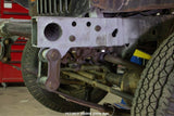 Wide angle of Rust Buster Frame Shackle Mount Repair Kit for 1987-1995 Jeep Wrangler RB2004 installed to the frame
