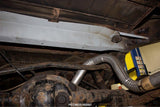 Side view of Rust Buster Center Crossmember For 1987-1995 Jeep Wrangler RB2007 installed to the frame