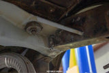 Close-up shot of Rust Buster Center Crossmember For 1987-1995 Jeep Wrangler RB2007 welded to the frame rail