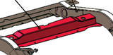 Diagram highlighting Rust Buster Center Crossmember For 1987-1995 Jeep Wrangler RB2007