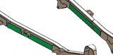Diagram highlighting Rust Buster Center Frame Repair Kit For 1987-1995 Jeep Wrangler RB2014
