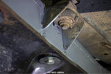 Side view of Rust Buster Center Frame Repair Kit For 1987-1995 Jeep Wrangler RB2014 installed to the frame rail