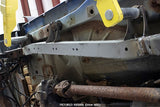 View from beneath Rust Buster Center Frame Repair Kit for 1997-2006 Jeep Wrangler RB3060/RB3062 installed to the frame rail