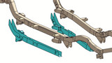 Diagram highlighting Rust Buster Center Frame Repair Kit For 1997-2006 Jeep Wrangler RB3061/RB3063