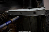 View from beneath Rust Buster Rear Frame Repair Kit For 1997-2006 Jeep Wrangler RB4020 installed to the frame rail
