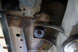 Rust Buster Full-Length Torque Box For 1997-2006 Jeep Wrangler RB4067 installed to the frame rail, with mount in the foreground