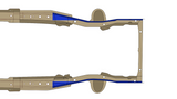 Diagram highlighting Rust Buster Front Unibody Stiffeners For 1984-2001 Jeep Cherokee RB6060