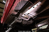 Side view of one Rust Buster Center Unibody Stiffener For 1984-2001 Jeep Cherokee RB6061 installed to the frame rail