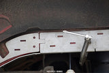 One of Rust Buster Rear Unibody Stiffeners For 1984-2001 Jeep Cherokee RB6062 installed to the frame rail