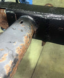 Close-up shot of Rust Buster Rear Frame Repair Kit for 2004-2008 Ford F150 RB7073 installed to the frame rail