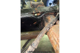 Close-up shot of Rust Buster Over-Axle Frame Repair Kit For 2004-2008 Ford F150 RB7074 installed to the frame rai