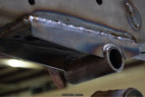 Close-up view of Rust Buster Rear Leaf Spring Shackle Mount For 1995-2004 Toyota Tacoma RB7101 installed to the frame rail