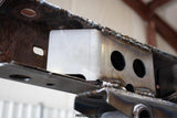 Side view of Rust Buster Rear Shackle Mount Inner Frame Support for 1995-2004 Toyota Tacoma RB7103 installed to the frame rail