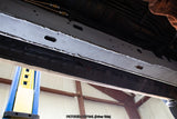 View from beneath Rust Buster Under-Cab Frame Repair Kit For 1995-2004 Toyota Tacoma RB7104 installed to the frame rail