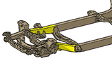 Diagram highlighting Rust Buster Front Frame Repair Kit For 1995-2004 Toyota Tacoma RB7106