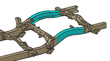 Diagram highlighting Toyota Tacoma Mid Rear Over-Axle Frame Section