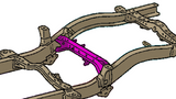 Diagram highlighting Rust Buster Fuel Tank Crossmember For 1995-2004 Toyota Tacoma RB7117