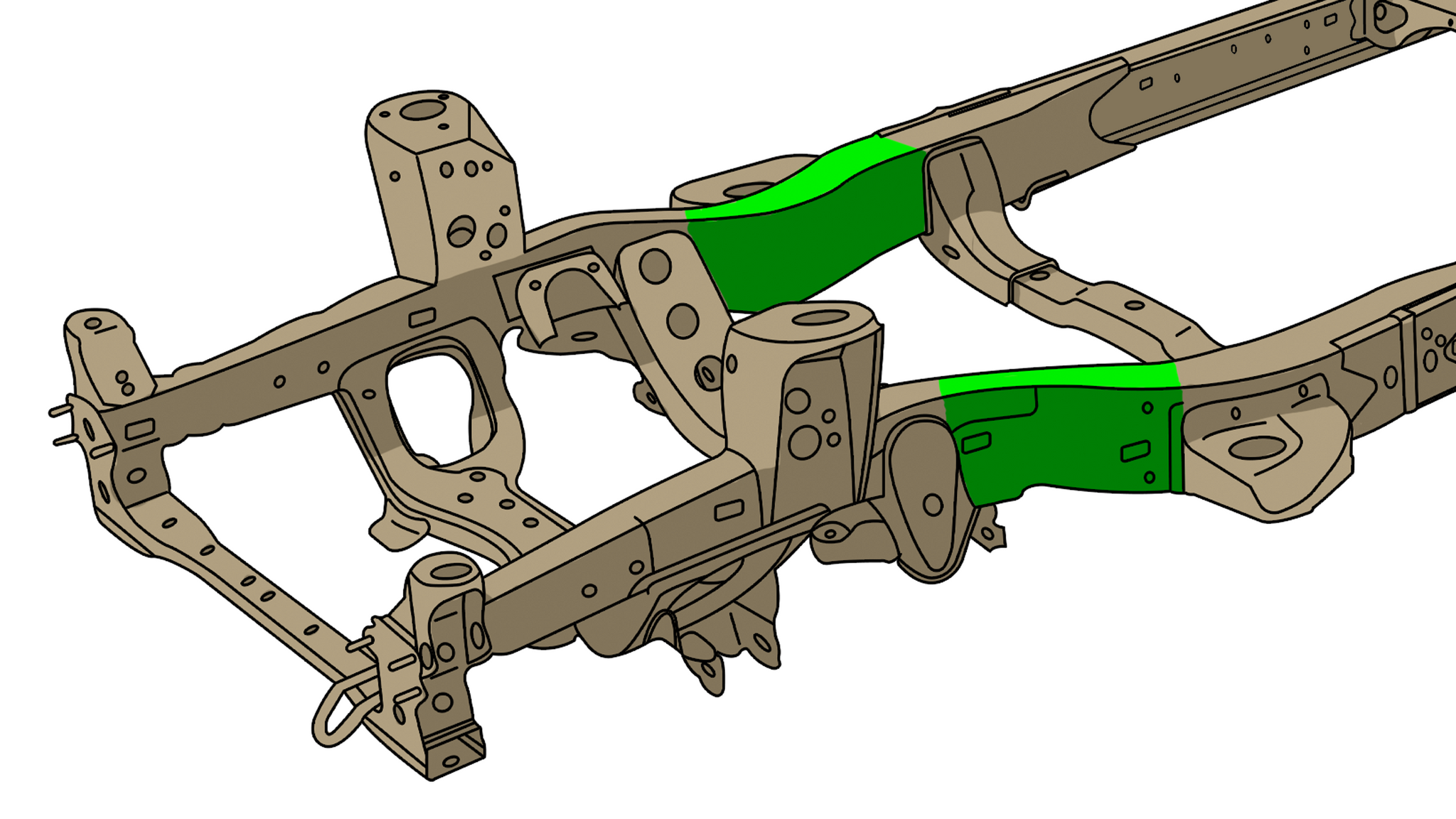 Rust Buster Front Frame Repair Kit For 2005-2015 Toyota Tacoma & 2003-