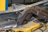 Close-up shot of Rust Buster Forward Fuel Tank Crossmember For 2005-2015 Toyota Tacoma RB7133 bolted to the frame rail