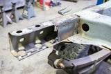 Reverse angle of the left side Rust Buster Rear Frame Repair Kit For 1988-1995 Toyota Hilux/Pickups RB7149 installed to the frame rail
