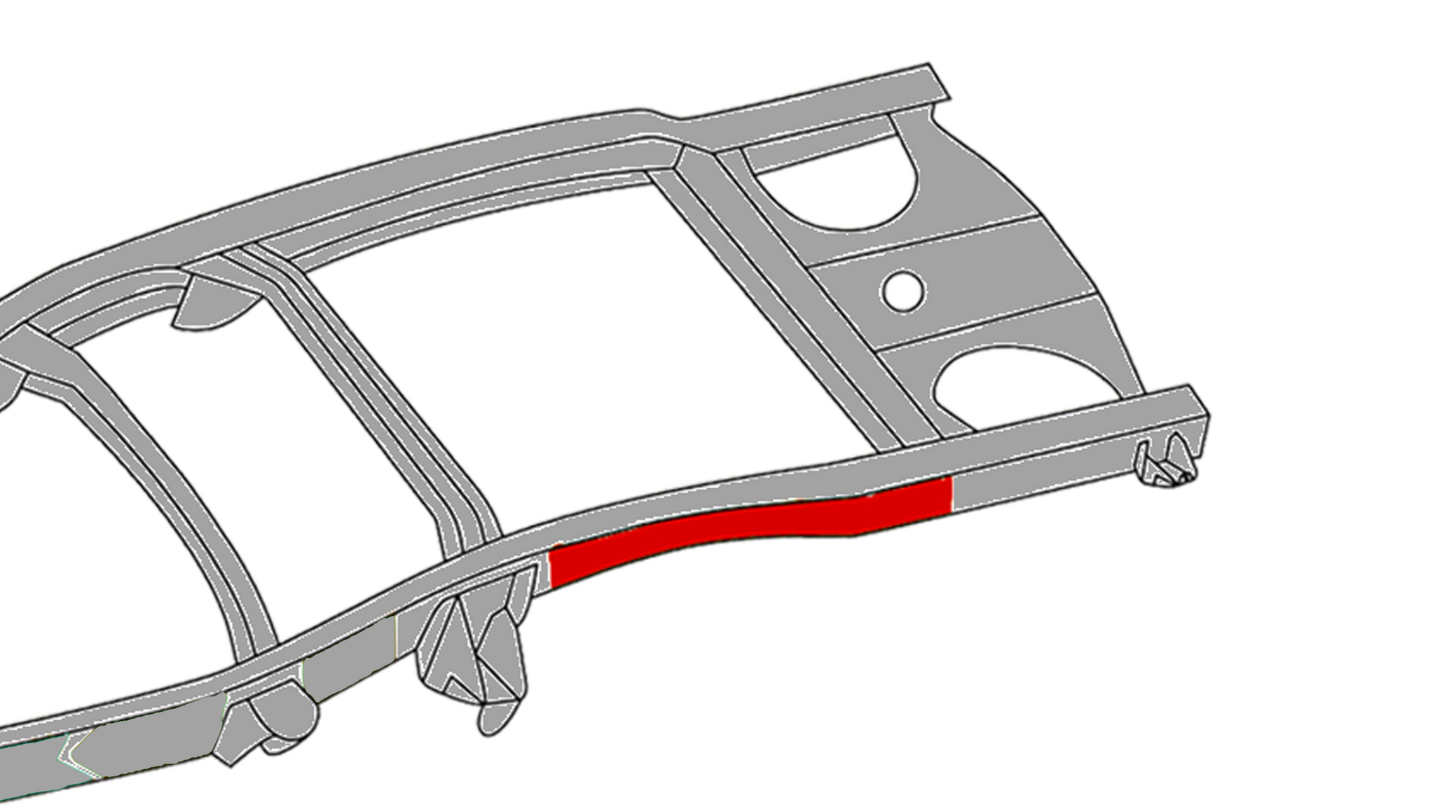 Rust Buster Over-Axle Frame Stiffener for 1998-2003 Ford Ranger RB7206