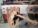 Close-up shot of the Rust Buster Rear Frame Repair Kit For 1988-1998 GM C/K-Trucks RB7301 installed to the frame rail