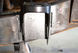Frontal view of Rust Buster Rear Cab Mount For 1999-2013 GM Pickups RB7326 installed to the frame rail
