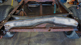 Rust Buster Spare Tire Crossmember For 1988-1998 GM C/K Trucks RB7329 installed to the frame, as seen from the rear of the vehicle