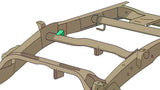 Diagram highlighting Rust Buster Rear Upper Shock Mount For 2007-2013 GM Pickups RB7343