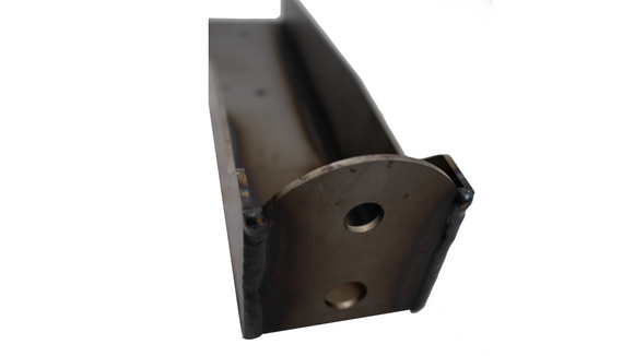 Image displaying the Rust Buster Front Bed Mount, designed for the 2007-2013 Chevrolet Silverado 1500 and GMC Sierra 1500 Extended Cab models. The mount's 1/8
