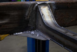 Close-up shot of the Rust Buster Mid Frame Crossmember For 2007-2013 GM Pickups RB7381 welded to the frame rail