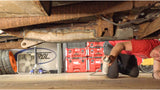 Wide angle of Rust Buster Center Frame Repair Kit for 2000-2014 GM SUVs RB7401 installed to the frame rail
