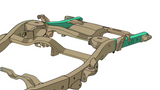 Diagram highlighting Rust Buster Rear Frame Repair Kit for 2000-2014 GM SUV's RB7402