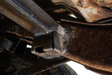 Angle of Rust Buster Fuel Tank Crossmember For 2000-2014 GM SUV's RB7412 welded to the frame rail