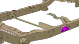 Diagram highlighting Rust Buster Center Body Frame Mount For 2000-2014 GM SUV's RB7418