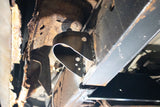 Side view of Rust Buster Center Body Frame Mount For 2000-2014 GM SUV's RB7418 installed to the frame rail