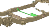 Diagram highlighting Rust Buster Front Frame Support Crossmember For 2007-2014 GM SUV's RB7421
