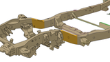 Diagram highlighting Rust Buster Front Frame Repair Kit For 2007-2014 GM SUV's RB7423